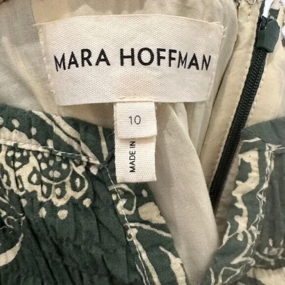 Mara Hoffman Violetta Cotton Fall collection green midi dress - Picture 8 of 10